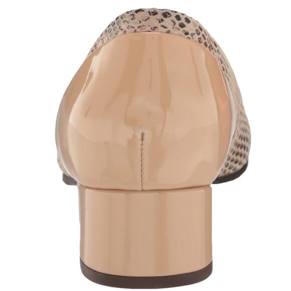 NWOT Trotters Taupe Brown Black Pump Low Kitten Heel Snakeskin Size 9 Casual - Picture 3 of 9